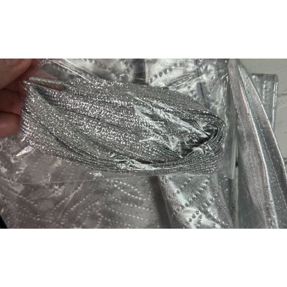 Revolution Dancewear Costume Silver Hooded Vest Blue Shirt & Pants Hip Hop SA - Picture 5 of 11